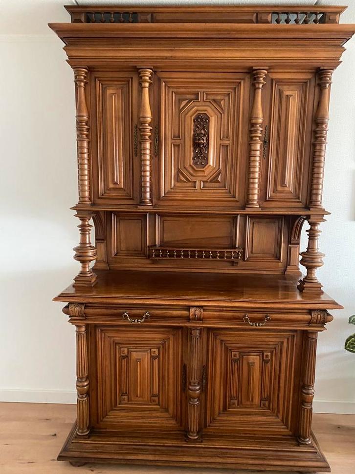 Antieke mechelse sloweense eiken kast, Antiek en Kunst, Antiek | Meubels | Bedden, Ophalen of Verzenden
