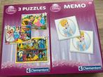 3 prinsessen puzzels & memory van Disney, Ophalen of Verzenden, Meer dan 50 stukjes, Zo goed als nieuw
