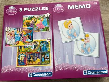 3 prinsessen puzzels & memory van Disney beschikbaar voor biedingen