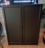 Ikeakast Billy, paneeldeuren en planken, zwart/bruin, 80x106, Huis en Inrichting, Kasten | Roldeurkasten en Archiefkasten, Ophalen