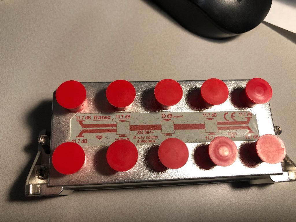 Tratec 8-Way Splitter, Ophalen, Minder dan 2 meter, Coaxiale kabel