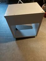 IKEA Bureau Wit + Leenbakker Bureaustoel Zwart, Kunststof, Gebruikt, 70 tot 120 cm, Ophalen of Verzenden