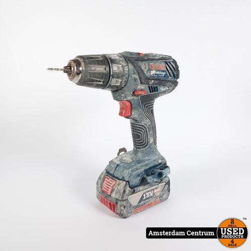 Bosch GSR 18-2 Li Plus Schroefboormachine - Incl. Garantie (, Doe-het-zelf en Verbouw, Gereedschap | Boormachines, Gebruikt
