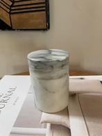 Vintage Carrara Marmeren Deksel Pot, Minimalist Home Decor, Ophalen of Verzenden, Gebruikt