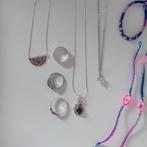 Sieradenpakket o.a. echt zilver= €20,- totaal!, Sieraden, Tassen en Uiterlijk, Kettingen, Verstelbaar, Ophalen of Verzenden, Zo goed als nieuw