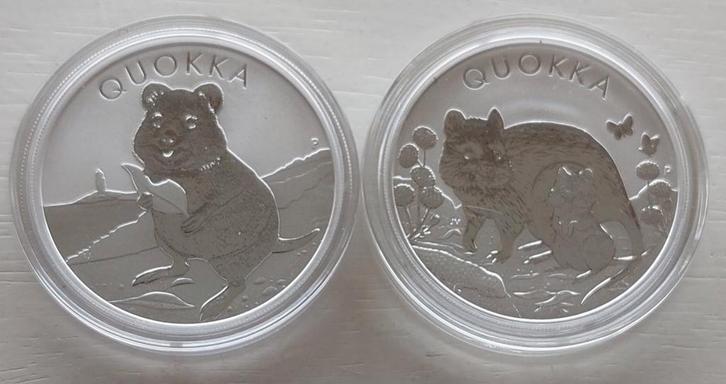 Zilveren 1 oz Quokka, Postzegels en Munten, Munten | Amerika, Losse munt, Midden-Amerika, Zilver, Ophalen of Verzenden