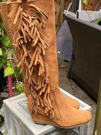 Nieuwe bruine laarzen met franjes - maat 39, Ophalen of Verzenden, Nieuw, Bruin
