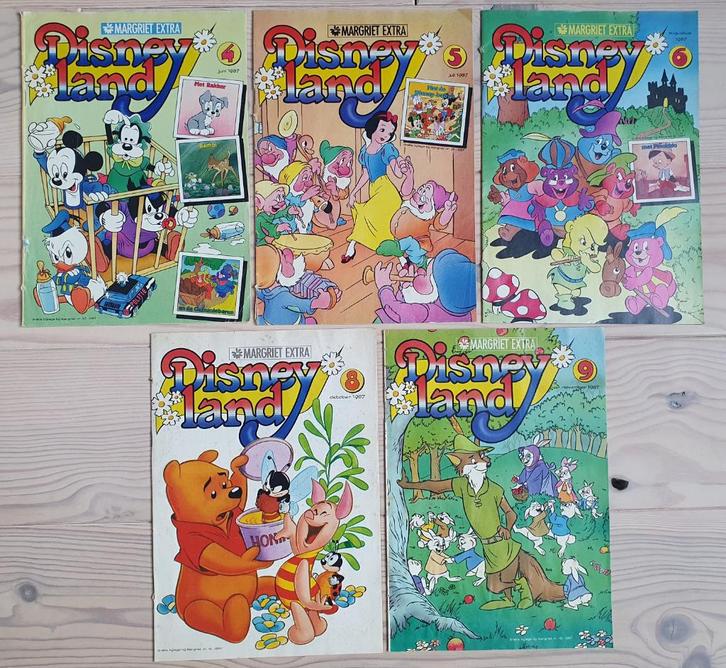 5x Disneyland, stripblad uit 1987 als bijlage bij Margriet, Boeken, Stripboeken, Zo goed als nieuw, Meerdere stripboeken, Verzenden