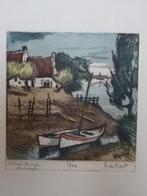 kleurenets Schelde kreekje Antwerpen, Cornelis de Kort 3/50, Antiek en Kunst, Verzenden