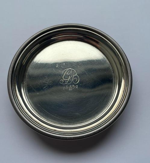 Antieke flessenonderzetter/zilveren onderzetter, glas.., Antiek en Kunst, Antiek | Goud en Zilver, Zilver, Ophalen