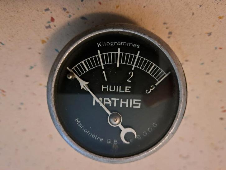 Mathis oldtimer oliedrukmeter, Auto-onderdelen, Dashboard en Schakelaars, Gebruikt, Ophalen of Verzenden