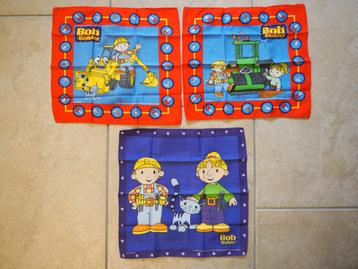 Kinderzakdoeken Bob de Bouwer. Set van 3 stuks. beschikbaar voor biedingen