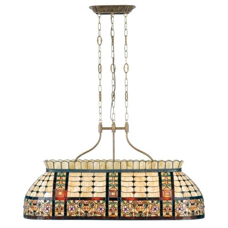 Tiffany hanglamp, Huis en Inrichting, Lampen | Hanglampen, Zo goed als nieuw, 50 tot 75 cm, Glas, Metaal, Ophalen