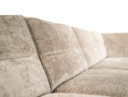 2.03 m x 3.59 m x 1.75 m sevn hoekbank beige, Huis en Inrichting, Banken | Complete zithoeken, Zo goed als nieuw, Stof, Ophalen of Verzenden