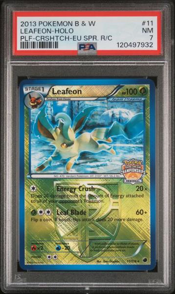 POKEMON LEAFEON HOLO B&W PLASMA FREEZE PROMO (EURO) PSA 7 beschikbaar voor biedingen