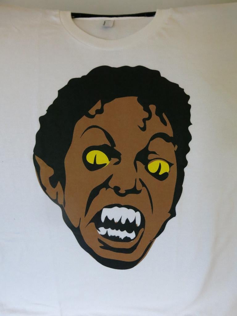 T-shirt Michael Jackson "Thriller" Maat S/M, Maat 48/50 (M), Wit, Nieuw, Ophalen of Verzenden