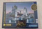 Clementoni fluoresc. puzzel Tower Bridge 1000 stukjes NIEUW, Hobby en Vrije tijd, Denksport en Puzzels, Ophalen of Verzenden, 500 t/m 1500 stukjes