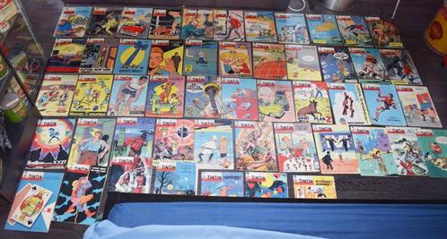 Verzameling 51 tijdschriften tintin Kuifje 1950 stripboeken, Boeken, Stripboeken, Gelezen, Meerdere stripboeken, Ophalen of Verzenden