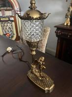 Antieke messing tafel lamp, Ophalen of Verzenden, Zo goed als nieuw, Metaal, Jugendstil