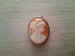 Camee zilver, Ophalen of Verzenden, Zilver, Broche