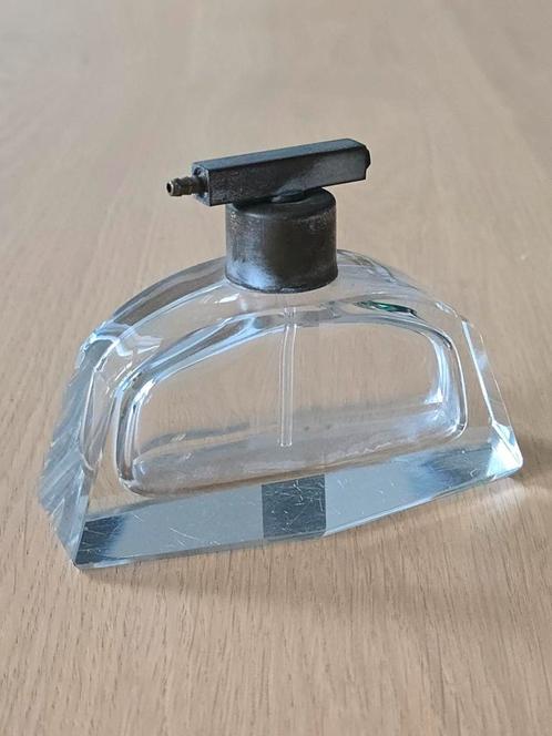 Antieke Art Deco Kristallen parfumfles parfumverstuiver €29, Antiek en Kunst, Antiek | Glas en Kristal, Ophalen of Verzenden