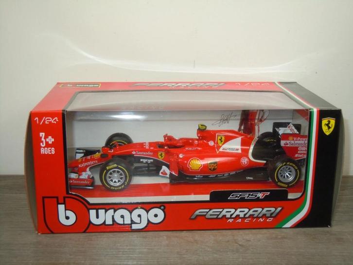 Ferrari SF15-T F1 Sebastian Vettel - Bburago 1:24, Hobby en Vrije tijd, Modelauto's | 1:24, Zo goed als nieuw, Auto, Bburago, Verzenden