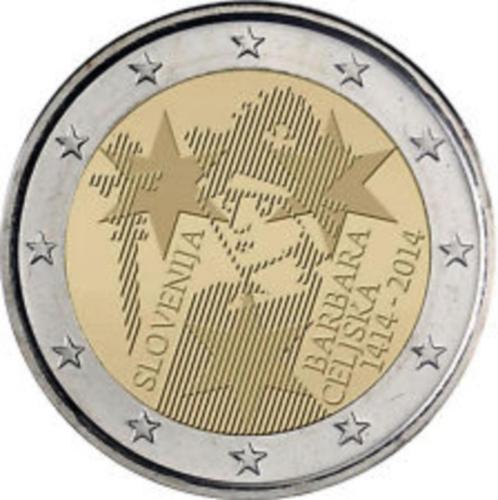 2 Euro Slovenie 2014 UNC - Barbara van Celjska, Postzegels en Munten, Munten | Europa | Euromunten, Losse munt, 2 euro, Slovenië