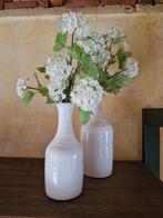 Vazen met kunstbloemen, Minder dan 50 cm, Ophalen of Verzenden, Wit, Zo goed als nieuw
