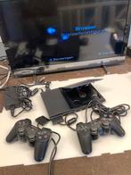 PlayStation 2 slim ( PS2 ) zwart 1 controller, 2 spellen., Zwart, Ophalen of Verzenden, Met 1 controller, Slim