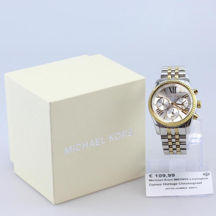 Michael Kors MK5955 Lexington Dames Horloge Chronograaf, Sieraden, Tassen en Uiterlijk, Horloges | Dames, Zo goed als nieuw