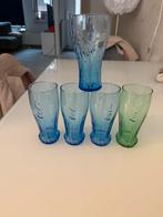 Coca-Cola Glazen Set, Glas of Glazen, Gebruikt, Ophalen of Verzenden, Glas