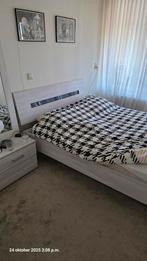 Tweepersoonsbed 140cm - Gratis Ophalen!, Ophalen, Gebruikt, Wit, Tweepersoons