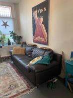 Bruin leren Natuzzi 3 zits Bank, Ophalen, Gebruikt, Tijdloos modern klassiek, Driepersoons