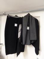 SARAH PACINI PAK ROK EN VEST MAAT 38/40 NIEUW, Sarah Pacini, Zwart, Nieuw, Onder de knie