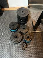 Complete halterset gietijzer 30mm 128kilo, Ophalen, Gebruikt