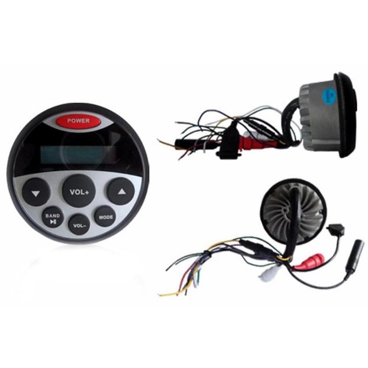 Waterdichte boot Radio/MP3 Speler 4x20Watt LCD Bluetooth AUX, Watersport en Boten, Navigatiemiddelen en Scheepselektronica, Nieuw