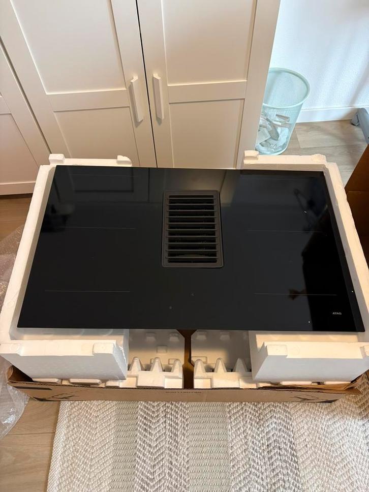 Atag kookplaat met afzuiging nieuw, Witgoed en Apparatuur, Kookplaten, Nieuw, Inbouw, Inductie, 4 kookzones, Ophalen