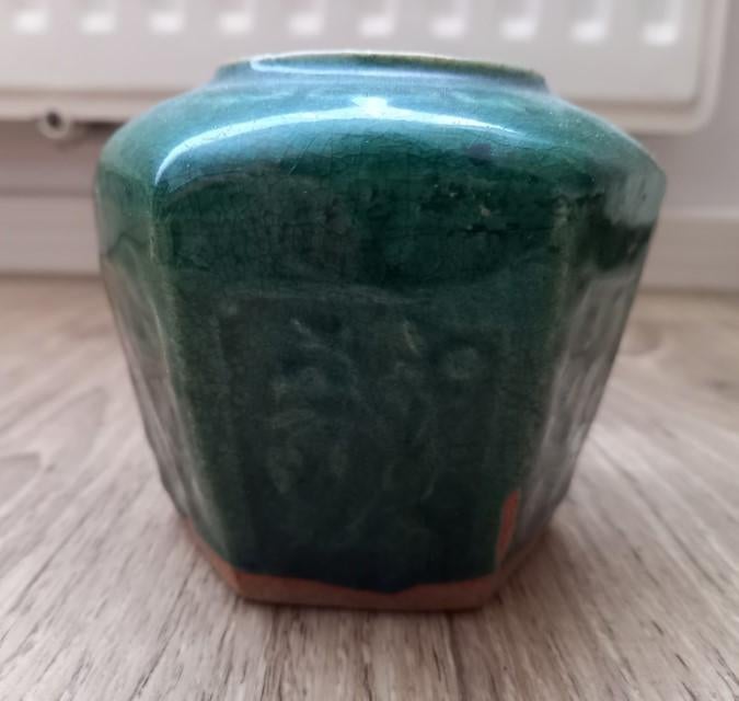 * Vintage antieke zeskantige Chinese gemberpot *, Verzenden