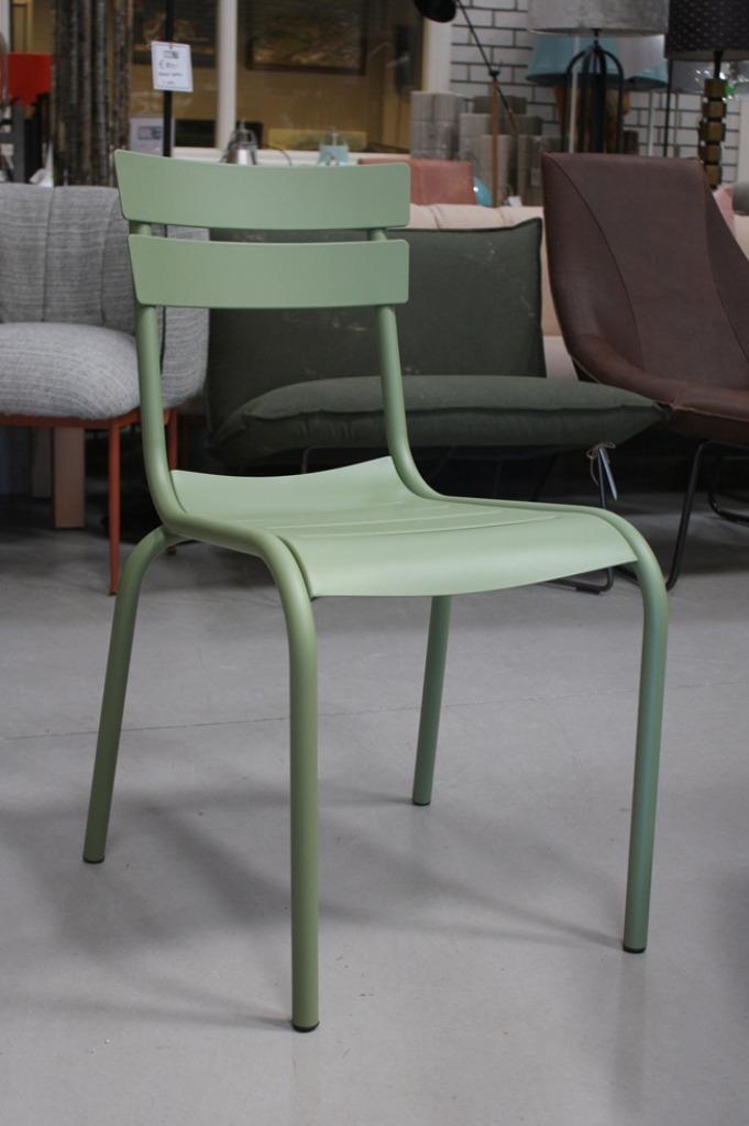 Hippe aluminium tuinstoelen pastelgroen terrasstoel terras, Tuin en Terras, Tuinmeubel-accessoires, Nieuw, Ophalen