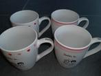 Kopjes en schotels set 4x liefde is..., Ophalen, Keramiek, Zo goed als nieuw, Overige stijlen