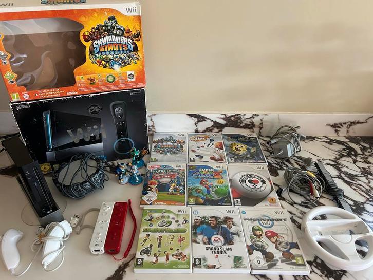 Nintendo Wii Compleet Pakket met Games & Accessoires, Spelcomputers en Games, Spelcomputers | Nintendo Wii, Gebruikt, Met 2 controllers