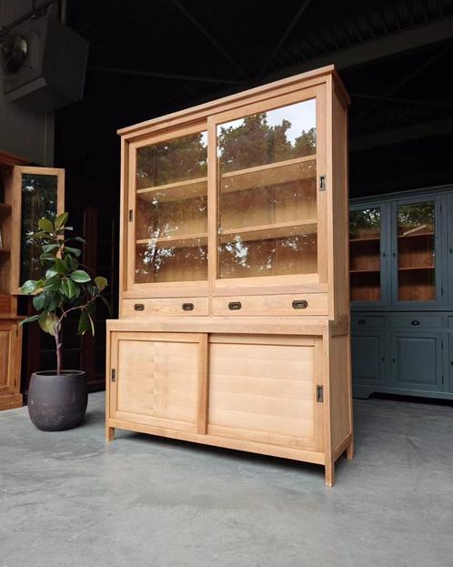 Smalle Schoolkast | Winkelkast Teak | Servieskast #2059, Huis en Inrichting, Kasten | Buffetkasten, 200 cm of meer, 150 tot 200 cm