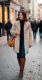 Jas Samoon, Kleding | Dames, Grote Maten, Verzenden, Beige, Samoon, Jas of Mantel