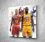 Uniek XXL Glasschilderij | NBA - Jordan & Byant - 6 sizes, Antiek en Kunst, Verzenden