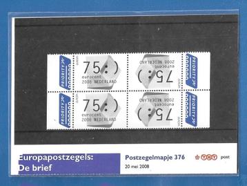 Postzegelmapje 376 - Europapostzegels: De brief 2008   beschikbaar voor biedingen