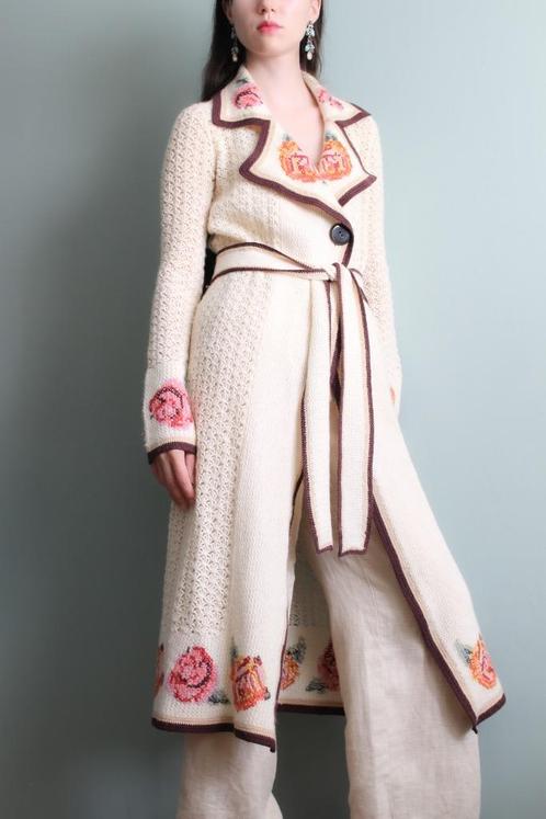 Vintage crochet Anthropologie boho vest, Kleding | Dames, Truien en Vesten, Zo goed als nieuw, Maat 36 (S), Wit, Verzenden