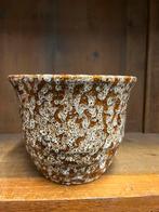 Prachtige bruingespikkelde pot ,jopeko keramiek? ,zware pot, Antiek en Kunst, Ophalen of Verzenden