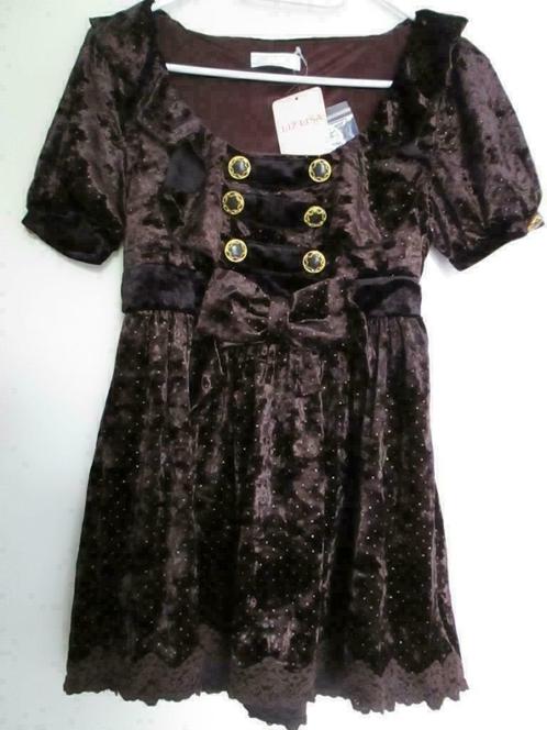 gothic classic jurk tuniek-jurkje nieuw xs152.158.164 velour, Kinderen en Baby's, Kinderkleding | Maat 158, Nieuw, Meisje, Jurk of Rok