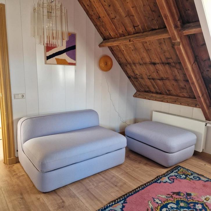 Fést Bowie 1,5 zits en poef medium Vidar 723, Huis en Inrichting, Banken | Bankstellen, Zo goed als nieuw, 150 tot 200 cm, 75 tot 100 cm