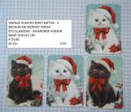 vintage plaatjes 10x13 kerst katten 3 ( alleen verzenden, Hobby en Vrije tijd, Kaarten | Zelf maken, Ophalen, Nieuw, Kerst, Knipvel